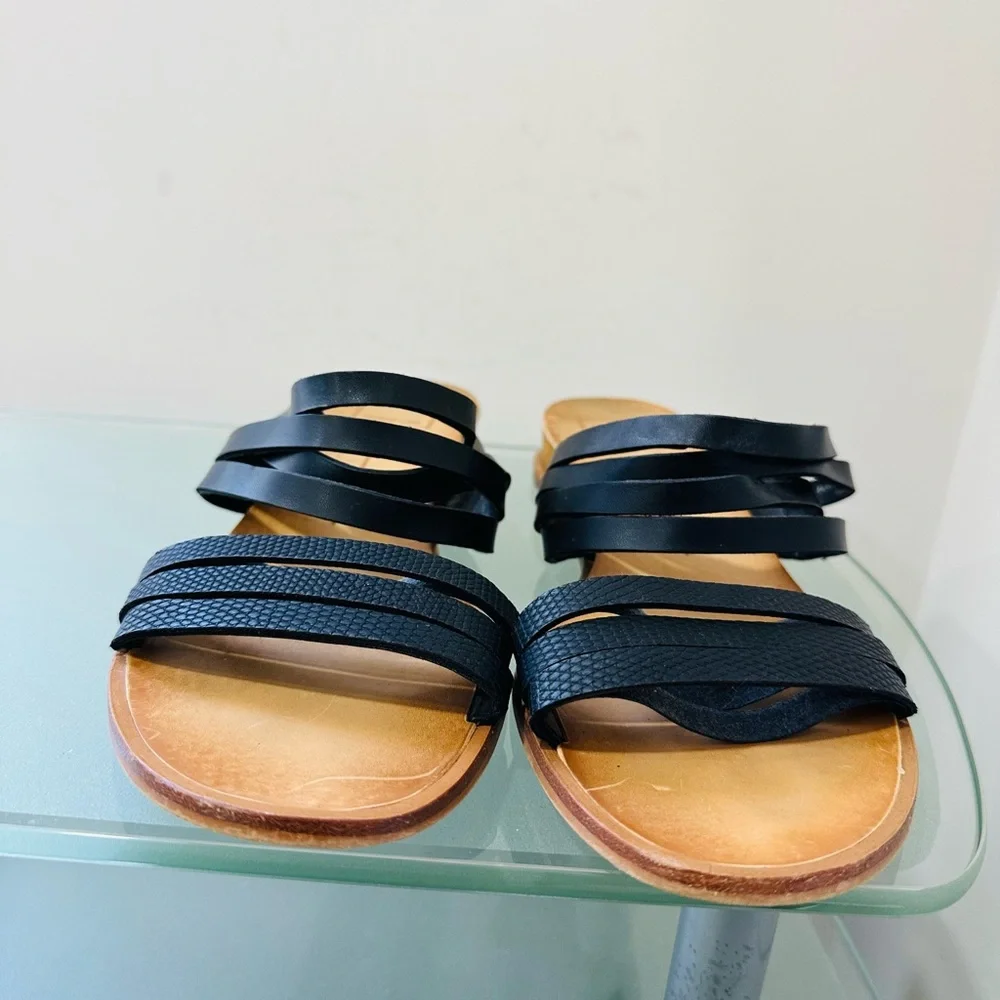 Dolce Vita Sandals Womens 8,5 M Pais Slide Strappy Black Casual Open Toe‎